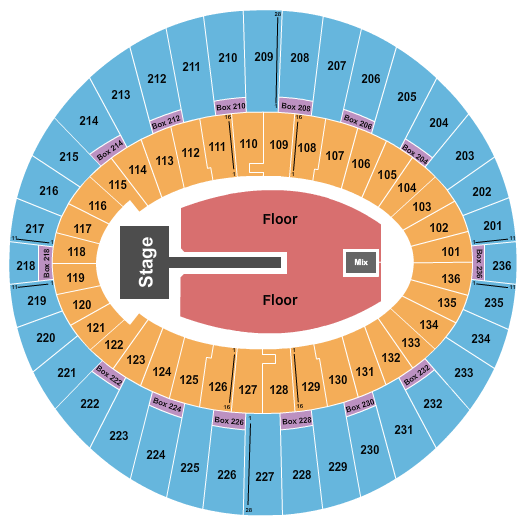 The Kia Forum Florence + The Machine Seating Chart